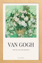JUNIQE - Poster in houten lijst van Gogh - Still Life: Vase with Pink