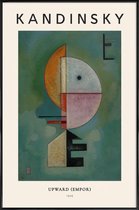 JUNIQE - Poster in kunststof lijst Kandinsky - Upward -40x60 /Groen &