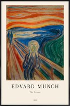 JUNIQE - Poster in kunststof lijst Munch - The Scream -13x18