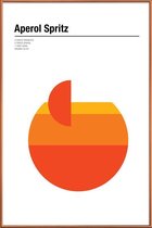 JUNIQE - Poster met kunststof lijst Aperol Spritz - minimalistisch