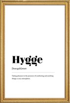 JUNIQE - Poster met houten lijst Hygge -30x45 /Wit & Zwart