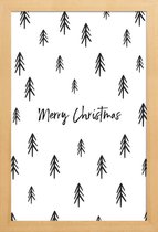 JUNIQE - Poster in houten lijst A Perfect Christmas -30x45 /Wit &