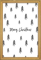 JUNIQE - Poster met houten lijst A Perfect Christmas -40x60 /Wit &