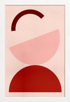 JUNIQE - Poster in houten lijst Half Moon -20x30 /Roze