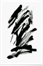 JUNIQE - Poster Black Abstract -60x90 /Wit & Zwart
