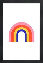JUNIQE - Poster met houten lijst Rainbow -13x18 /Kleurrijk