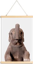 JUNIQE - Posterhanger Elephant -60x90 /Grijs