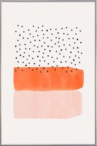 JUNIQE - Poster met kunststof lijst Mist -30x45 /Oranje