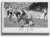 Walljar - NEC - AZ 67 '80 - Zwart wit poster met lijst