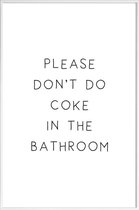 JUNIQE - Poster in kunststof lijst Coke -30x45 /Wit & Zwart