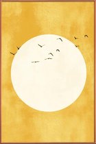 JUNIQE - Poster met kunststof lijst Eternal Sunshine -60x90 /Geel &