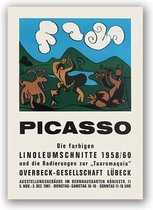 Vintage Pablo Picasso Exhibition Poster 2 - 21x30cm Canvas - Multi-color