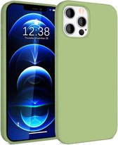 Apple iPhone 12 Pro - Groen Siliconen Hoesje Cover -  Groen iPhone 12 Pro Hoesje