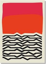Modern Geometric Poster 1 - 20x25cm Canvas - Multi-color