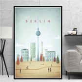 Berlin Minimalist Poster - 30x40cm Canvas - Multi-color