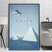Cairo Minimalist Poster - 20x25cm Canvas - Multi-color