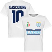 Lazio Roma Gascoigne 10 Team T-Shirt - Wit - 5XL