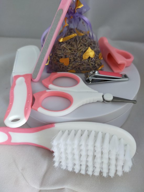 Baby verzorgingsset 7-delig veilige Verzorgset in glazen pot van Beaux Petits® roze/meisje — afbeelding 3