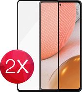 2X Screen protector - Tempered glass - Full Cover - screenprotector geschikt voor Samsung Galaxy A72 - Glasplaatje voor telefoon - Screen cover - 2 PACK
