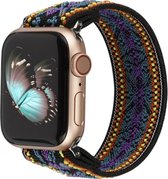 Nylon Band - Maat 38, 40 En 41 Mm - ML - Bohemian Paars - Geschikt Voor Apple Watch - 38, 40 En 41 Mm - ML Horlogeband - Armband - Polsband