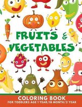 Fruits and Vegetables Coloring Book for toddlers Age 1 year/18 month/2 year
