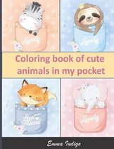 Coloring book of cute animals in my pocket