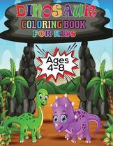 Dinosaur Coloring Book For Kids Ages 4-8