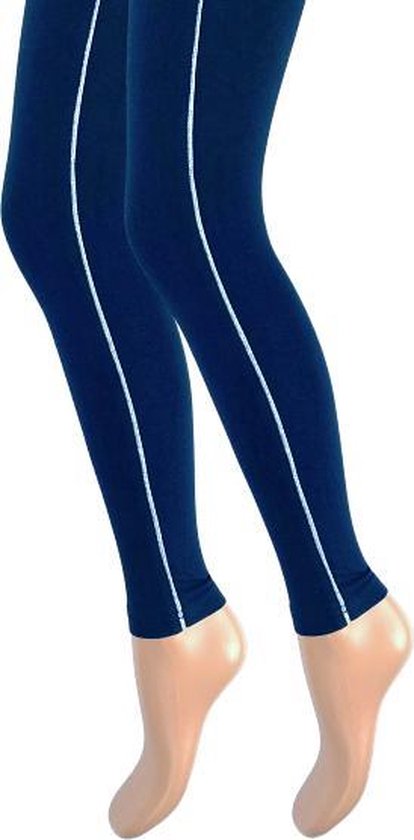 Kinderlegging - Glitterstreep - Marine-Zilver - Maat 98-104