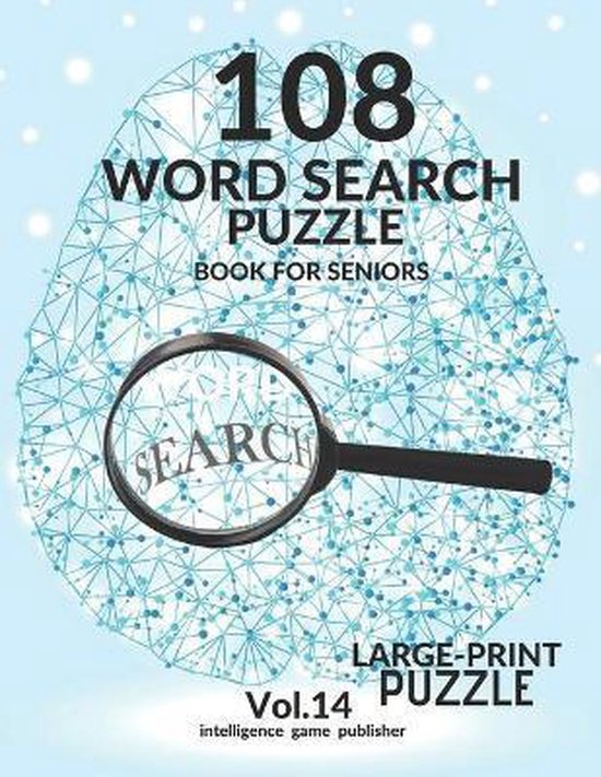 108 word search puzzle book for seniors vol 14 intelligence game publisher bol