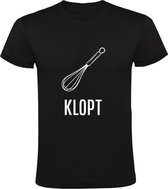 Klopt Heren t-shirt | koken | keuken | restaurant | chef | Zwart