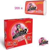 Malabar 'aardbei' kauwgums met TATTOO - doos van 200 stuks