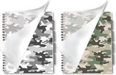 Projectboek A4 Camouflage Grijs Zwart 100 vel + 4tabs