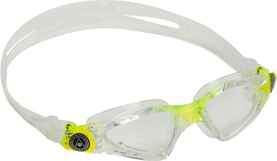 Aquasphere Kayenne Junior - Zwembril - Kinderen - Clear Lens - Transparant/Lime