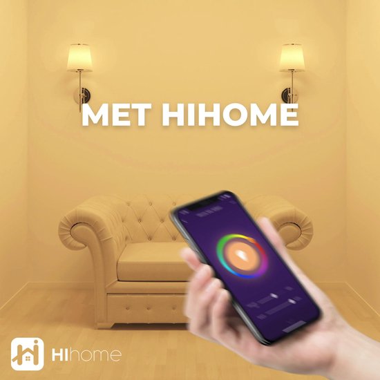 3-pack Hihome Smart LED WiFi lamp RGB 16M kleuren + Warm Wit 2700K to Koel  Wit 6500K
