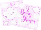 Folat - Servetten Baby Shower Roze (20 stuks)