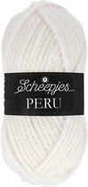 Scheepjes - Peru - 110 Wit - pak van 5 bollen - 100gr - 75mtr