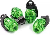 TT-product ventieldoppen Green Grenades handgranaat 4 stuks groen