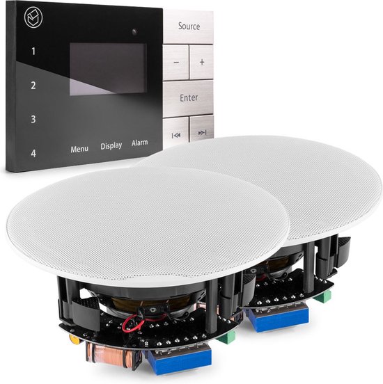 Inbouw stereo set met DAB radio met Bluetooth en 2 plafondspeakers -  Systemline E100,... | bol.com