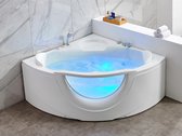 Mawialux 2-persoons massagebad - Massagejets - LED verlichting - Hoekmodel - 151x151cm - Pelve Wit