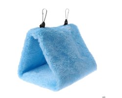 Snuggle Hut – Pluche Hangmat – Vogel Tent – Vogelspeelgoed – Slaap Tent – Blauw