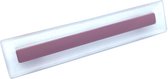 Poignée de meuble déco AVENUE - modèle "Pamela" - 140 x 29 mm - silicone transparent avec rose