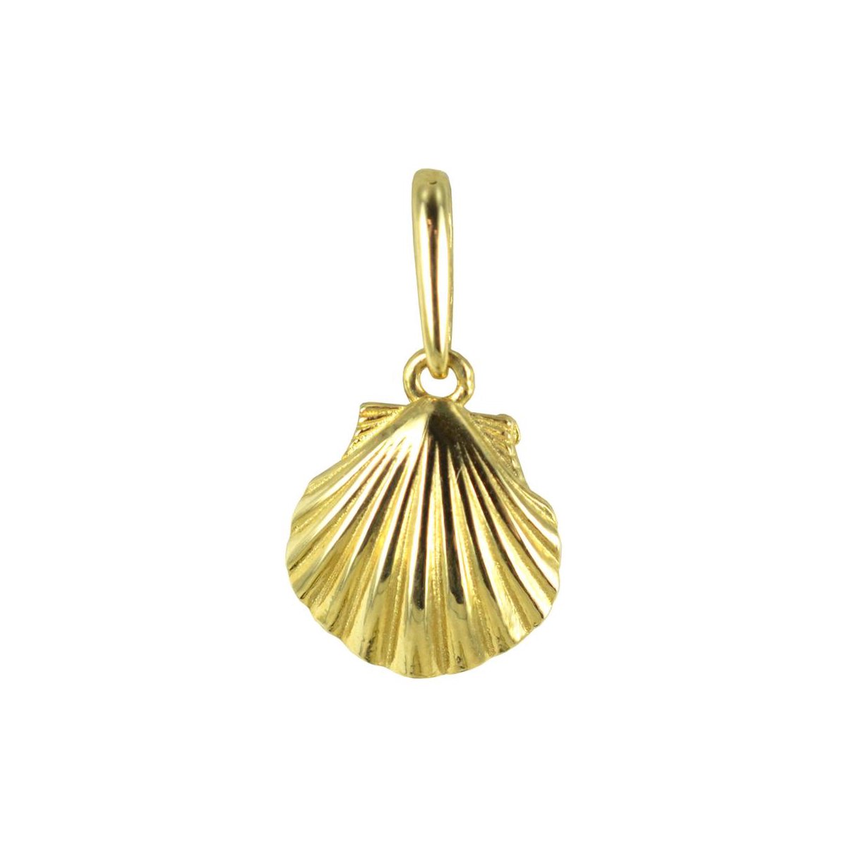 New Bling 9NBSAM-G190697 Gouden Hangertje - Schelp - 8,5 x 8 mm - 14 Karaat - Bedel - Goud