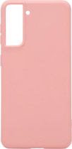 Shop4 - Geschikt voor Samsung Galaxy S21 Hoesje - Zachte Back Case Mat Licht Roze
