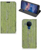Telefoon Hoesje Nokia 5.4 Wallet Case Green Wood