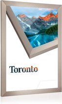 40x60cm Aluminium Wissellijst - 23 mm - type Toronto - Geborsteld Staal