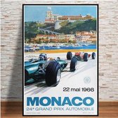 World Grand Prix Retro Poster 11 - 60x90cm Canvas - Multi-color