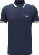 HUGO BOSS Paddy regular fit polo - heren polo korte mouw - navy blauw (contrast) -  Maat: XXL