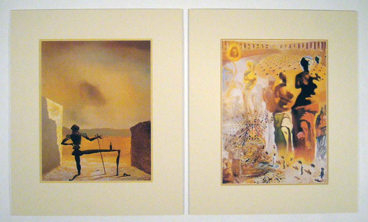 Catch Projecten Perfecte set van 2 Posters in dubbel passe-partout - Salvador Dali - Le Torero hallucinogène & Lo spettro di Vermeer - Kunst -2x 50 x 60 cm Kleur