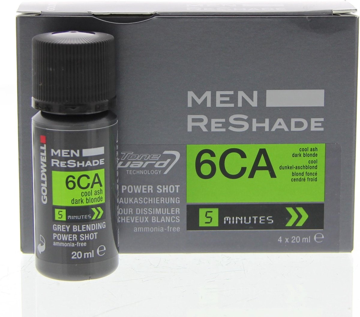 Goldwell Haarverf Men Reshade Grey Blending Power Shot 4x20ml 6CA Cool Donker Asblond