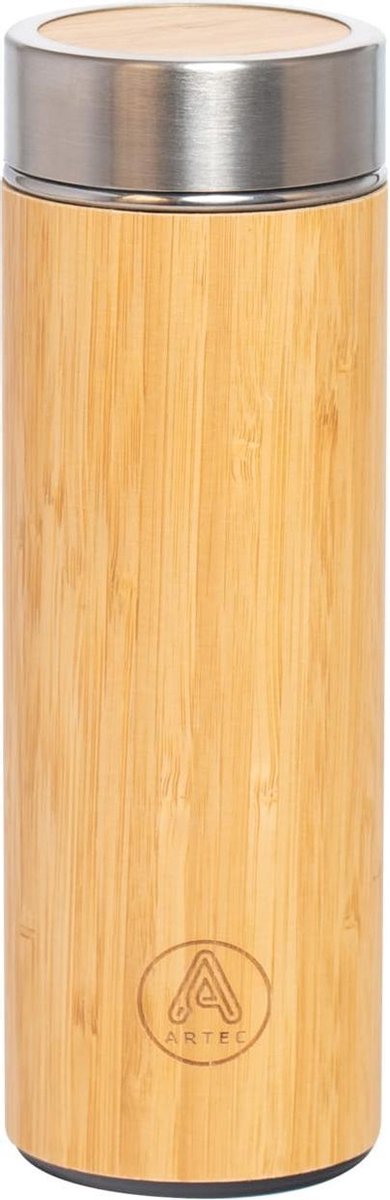 Drinkfles - Thermos - Bamboo Bottle - Theefilter - 12 uur warm